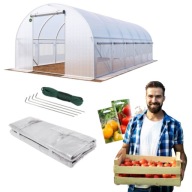 TUNEL FOLIOWY SZKLARNIA 6X3M OGRODOWY OGRODOWA STELAŻ FOLIA ZESTAW GRATIS