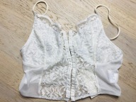 Biustonosz Miękki bez Fiszbin koronkowy Wygodny gorset biały Roz. M Inside