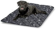 Legowisko dla Psa Kota 100x70 cm | Szare czarne kości Niskie Mata Poduszka