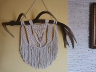 Makrama na porożu jelenia.Duża.Jelenia Polana 2.Boho.Handmade