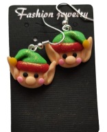 KOLCZYKI Z MODELINY ELF SKRZAT ŚWIĄTECZNY PREZENT