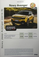 Jeep Avenger prospekt cennik 2023 polski auto roku