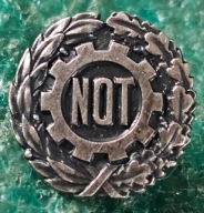 ODZNAKA NOT NA SREBRNYM WIEŃCU - NACZELNA ORGANIZACJA TECHNICZNA NUMEROWANA