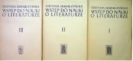 Wstęp do nauki o literaturze tom I do III Skwarczyńska