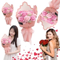 PREZENT NA DZIEŃ KOBIET BUKIET MYDLANY RÓŻ FLOWER BOX KWIATY PIĘKNE DUŻE