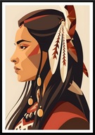 A2 PLAKAT OBRAZ PLAKAT INDIANKA INDIANIE PLEMIĘ INDIAŃSKIE