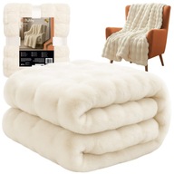 Koc Ruhhy poliester 100 cm x 160 cm biały