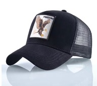 Czarna czapka z daszkiem z orłem Freedom – stylowa i wygodna