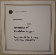 FOLDER DO MONET 50 zł i 500 zł 2022 SSA SKARBY AUGUST II MOCNY - ANGIELSKI