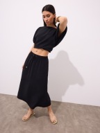 MOHITO wiązana spódnica midi czarna 34 ( XS )