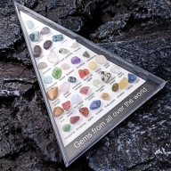 MINERAŁY SZLIFOWANE ZESTAW 36szt PIRAMIDA KAMIENIE AMETYST KRYSZTAŁ PREZENT