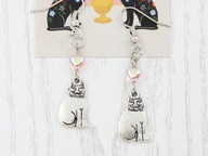 kolczyki KOTY serduszka kotki vintage retro aesthetic boho gypsy CAT006