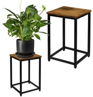 KWIETNIK STOJĄCY PÓŁKA STOJAK NA KWIATY DONICZKI LOFT LOFTOWY METALOWY