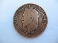 FRANCJA 10 CENTYMÓW NAPOLEON III 1861