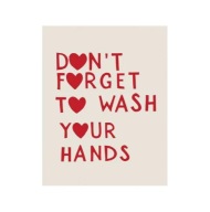 Plakat „Don’t Forget to Wash Your Hands” – Typograficzny Plakat Łazienkowy