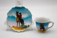 ZESTAW MOKKA PORCELANA RĘCZNIE DEKOROWANA