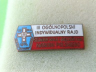 Stara Odznaka Emalia III OGÓLNOPOLSKI INDYWID RAJD SZLAK WALK I MĘCZEŃSTWA
