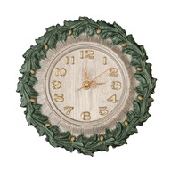 Zegar rustykalny na ścianę, zegar ścienny zielony, zegar do kuchni