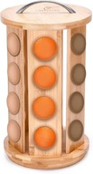 Stojak na kapsułki do kawy obrotowy organizer drewniany 24szt 30 x 16,5 cm