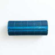 Drewniane etui na okulary, elastyczne, owalne, niebieskie