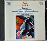 Arvo Part Fratres Festina Lente Summa Tamas Benedek EX CD Irl