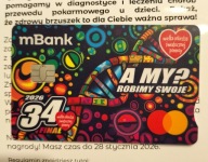PIEKNA NOWA KARTA WOSP 34 MASTERCARD MBANK-UNIKAT+GRATISY-NAKLEJKI
