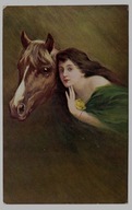 Koń Konie i Dziewczyna ok. 1910r. 504D