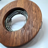 Oprawa sufitowa GU10 + maskownica magnetyczna drewniana + oczko halogenowe