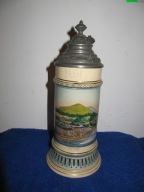 Mozliwosc Zmiany Ceny--UNIKAT-Stary Uzdrowiskowy Kufel RH- ok, 1880r -46-