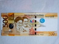 FILIPINY - 500 piso 2010, P-210, piękny, st.1 !!!