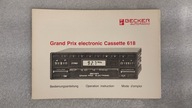 instrukcja obsługi radio BECKER Grand Prix 618 Mercedes W201 W124 książka