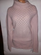 Sweter golf 44 46 róż ciepły delikatny sweterek