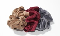 Gumki do włosów welurowe 3 szt frotka owijka scrunchie