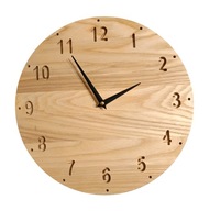 Zegar ścienny drewniany Jesion 30cm - wykonany z drewna prezent