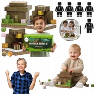 KLOCKI MAGNETYCZNE KONSTRUKCYJNE DLA DZIECI 200 EL MINECRAFT SZESCIANY XXL