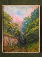 Warszawska Cytadela ( kazamaty ) - stary polski obraz olejny na płótnie