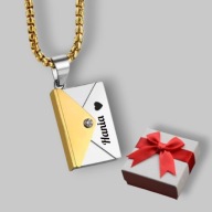 Zawieszka wisiorek koperta - grawer gratis - napis - prezent