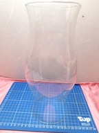 stara lampa klosz do lampionu świecznika cienkie bezbarwne szkło 30cm