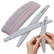 PILNIK DO PAZNOKCI 100/180 ŁÓDKA ZEBRA PÓŁKSIĘŻYC ZESTAW 10 SZT DWUSTRONNY