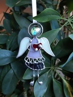 „Aniołek z Serduszkiem ” nr 6) witraż Tiffany, IDEALNY PREZENT .