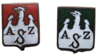 Zestaw -2 małe odznaki AZS z Okresu II RP