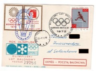 Poczta Balonowa- Olimpijska z 1972 (numerowana + znaczki)