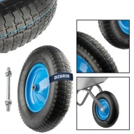 KOŁO POMPOWANE DO TACZKI Z METALOWĄ FELGĄ 6 PR 4.00-8 Z DĘTKĄ BEGRIS