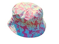 Czapka letnia kapelusz bucket hat cotton biało/różowa S/54 cm, BDB