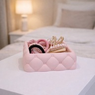 Pudełko / Organizer na spinki i gumki do włosów – Różowy