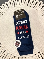 Skarpety stopki męskie granatowe walentynkowe rozmiar 40-45