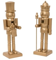 DZIADEK DO ORZECHÓW DREWNIANY ZŁOTY FIGURKA 25 CM