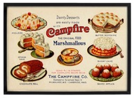 PYSZNE CIASTKA, CIASTECZKA, TORTY I DESERY vintage plakat do kuchni RETRO