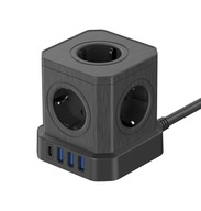 Przedłużacz Kostka Newell GaN Power Cube 9w1 ładowarka 5xAC 3xUSB 1xUSB-C