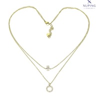 76043 Celebrytka złota stal chirurgiczna kółko charms cyrkonie